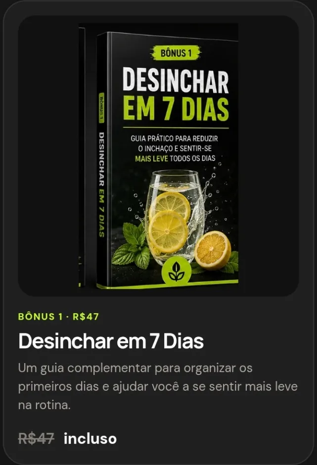 Capa do bônus Desinchar em 7 Dias