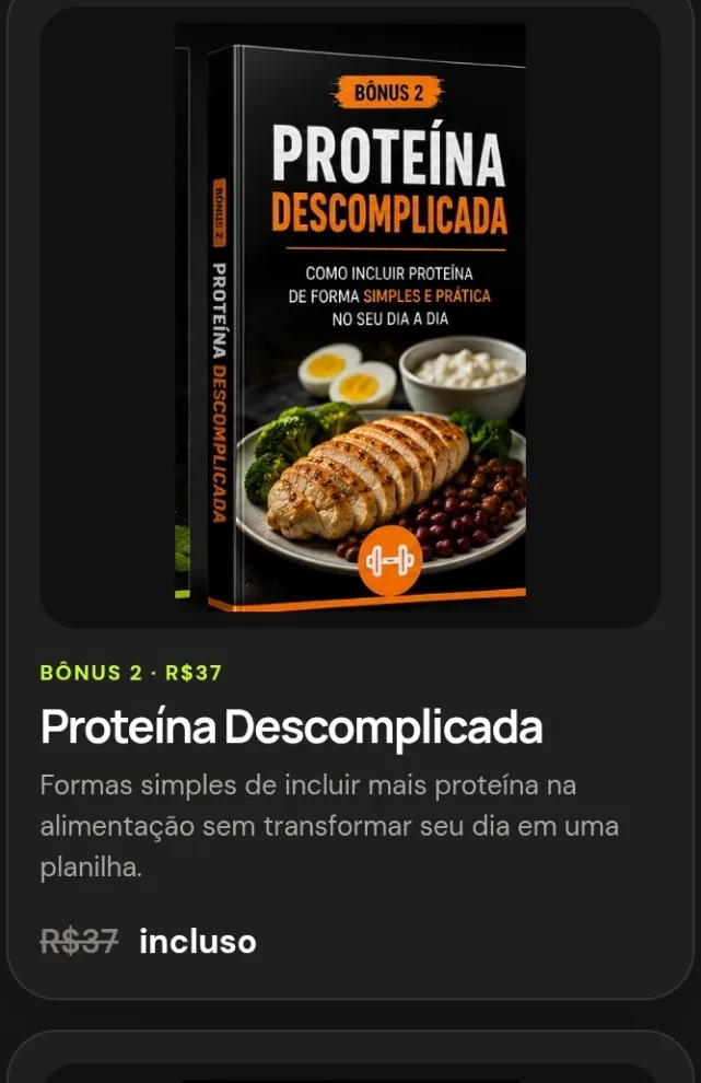 Capa do bônus Proteína Descomplicada