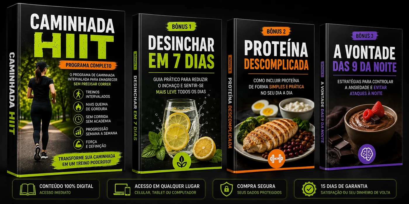 Programa Caminhada HIIT e três bônus